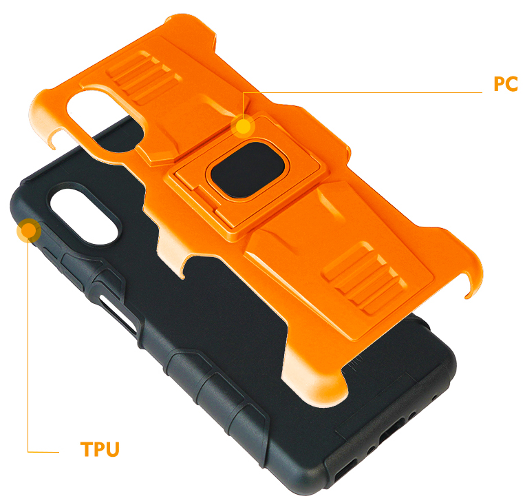 Rugged Case Cover with Stand Ring Grip for Samsung Galaxy XCover Pro